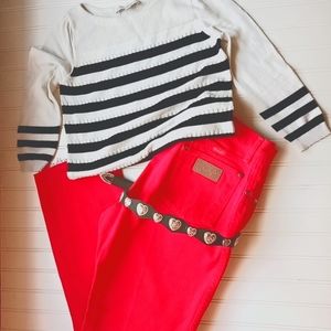 Red Super High Waisted Wrangler Vintage Jeans